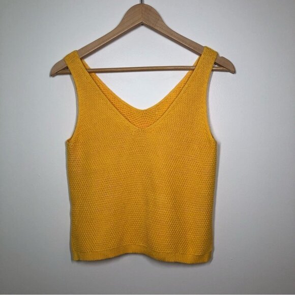 MARINE Layer Finley Sweater Tank in Buttercup Size Large - Picture 7 of 7